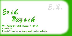 erik muzsik business card